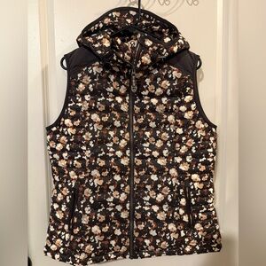 Kuhl Floral Spyfire Puffer Vest - Floral Black and Brown